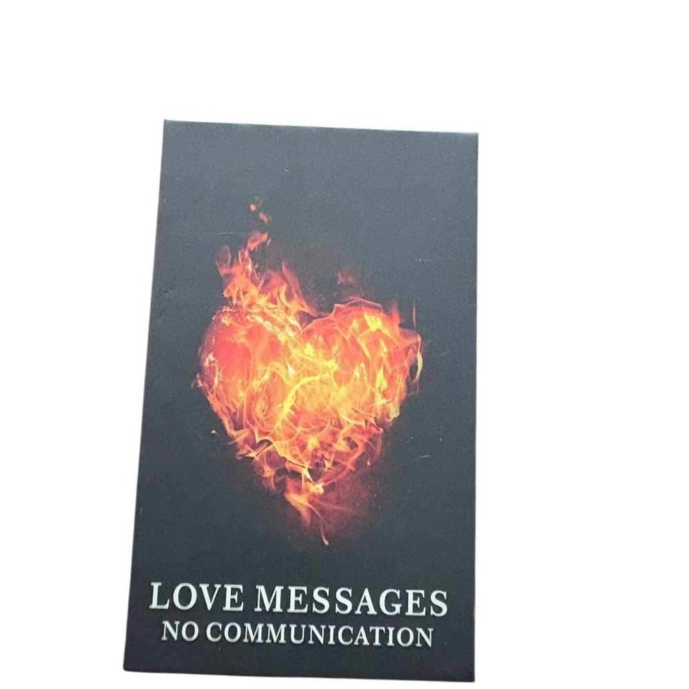 Love Messages Card with Fiery Heart Design